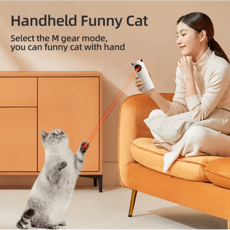 ROJECO Smart LED Laser Cat Toy For Interactive Indoor Play 2