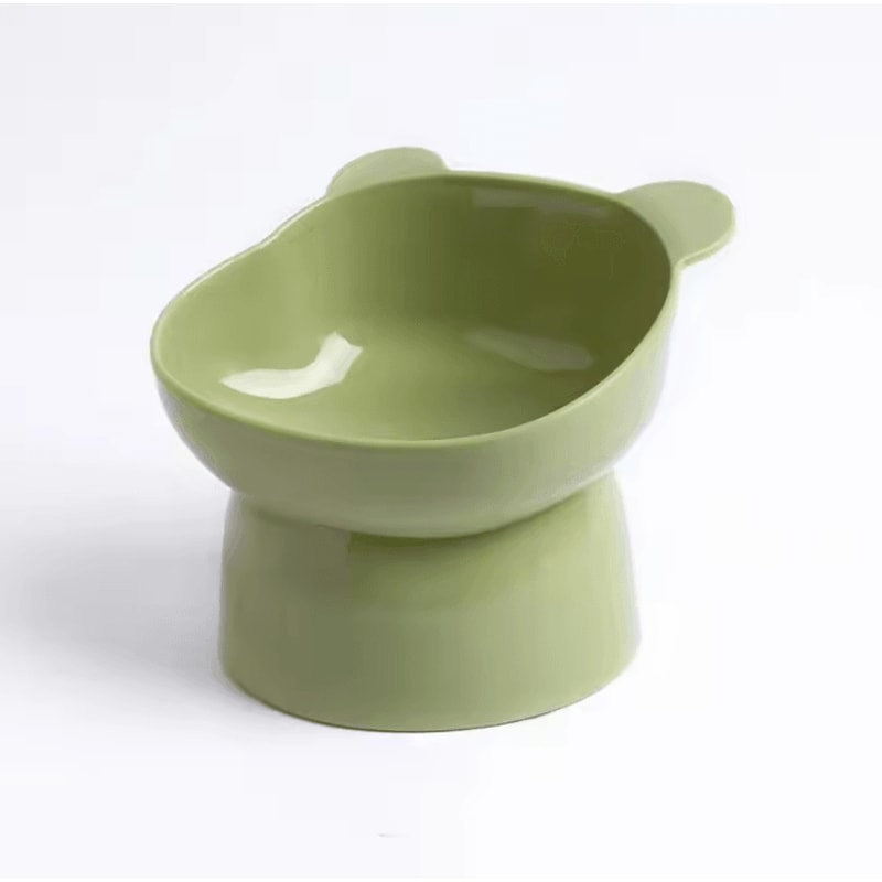 Tilted Elevated Pet Food Bowl With AntiSpill Neck Protection Design 7