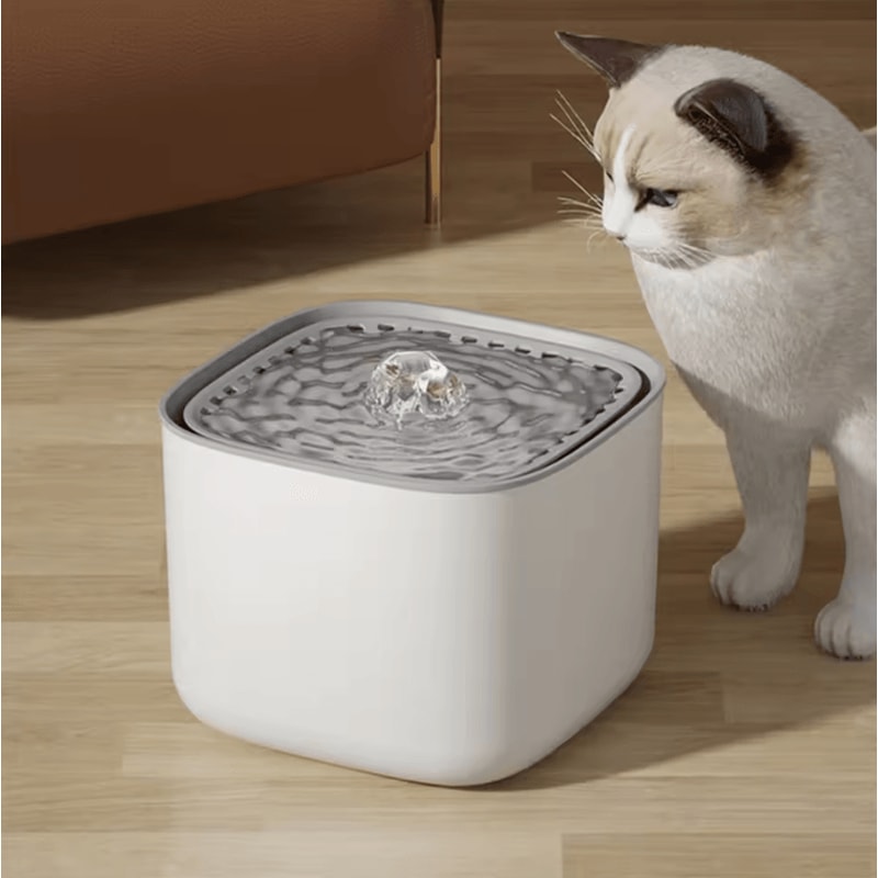 3L Automatic Cat Water Fountain With UltraQuiet USB Circulation 0