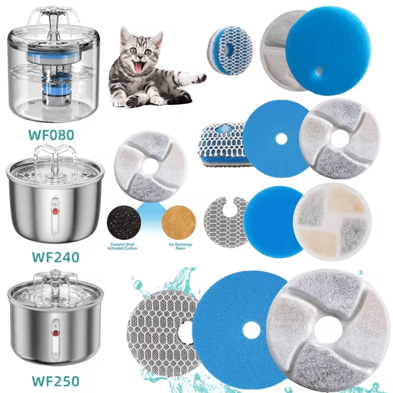 Activated Carbon Cat Water Fountain Replacement Filters For Cleaner Pet Drinking Water 0