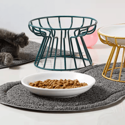 elevated metal stand cat bowl for comfortable & cleaner feeding