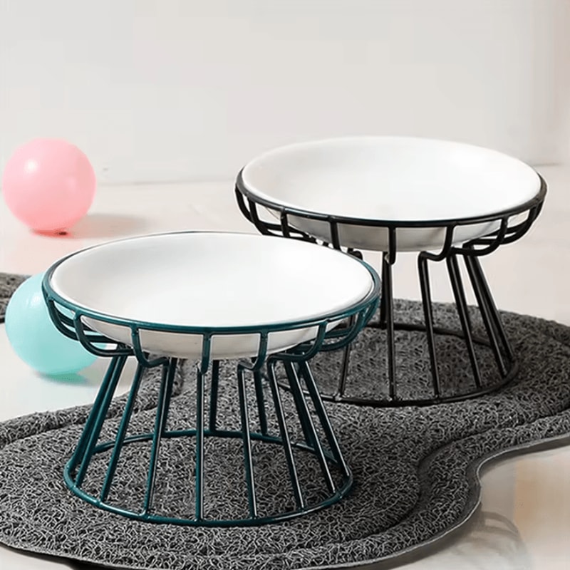 Elevated Metal Stand Cat Bowl For Comfortable Cleaner Feeding 2