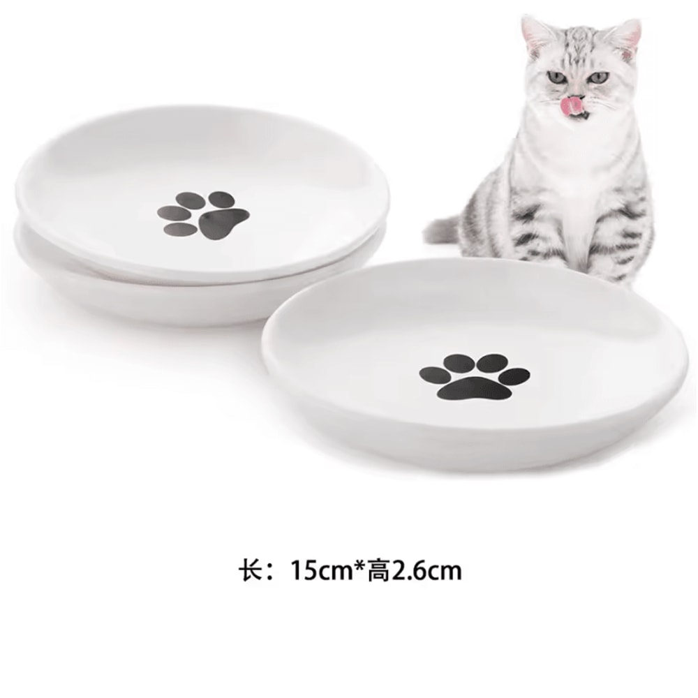 AntiTip Porcelain Cat Food Bowl For Cats Small Dogs 3