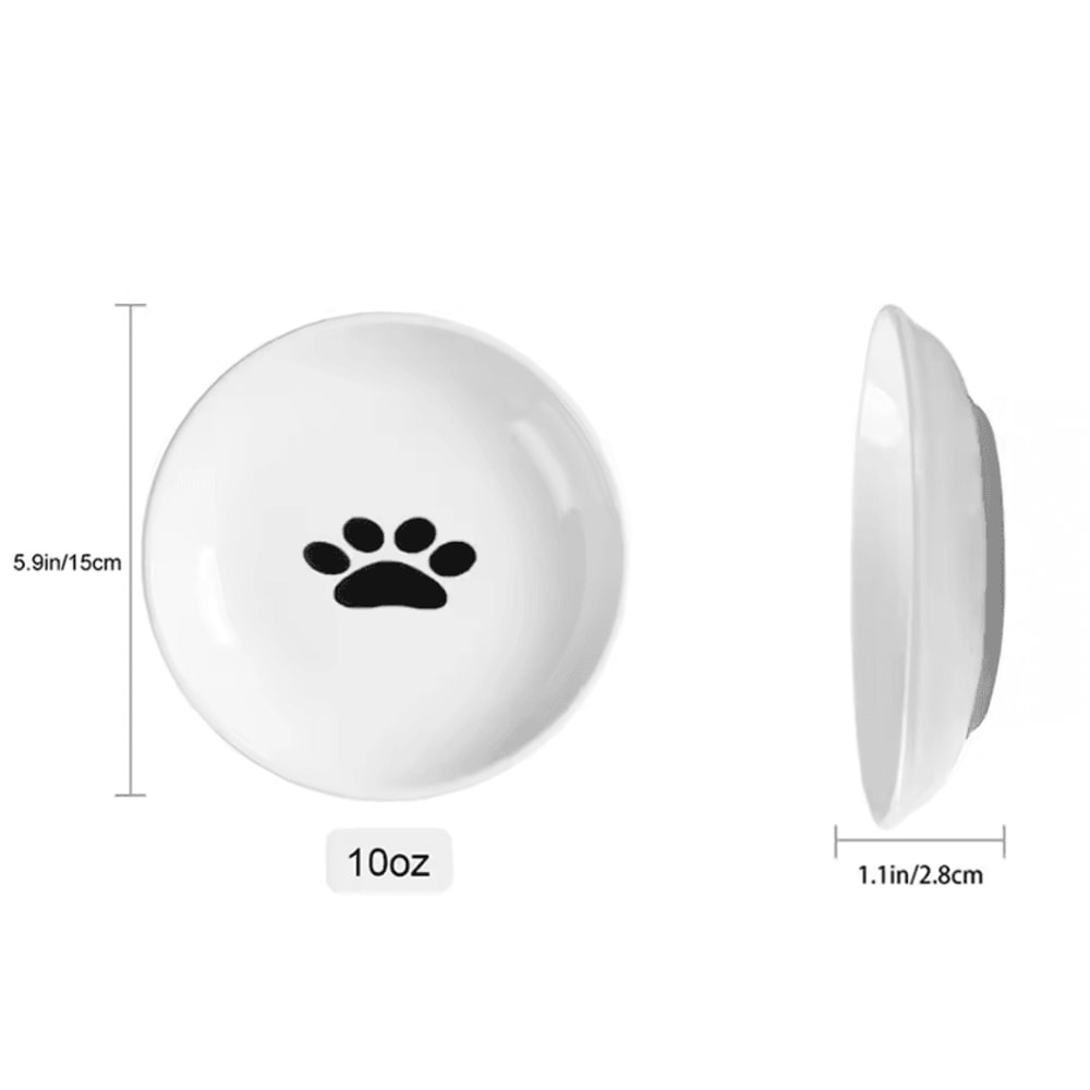 AntiTip Porcelain Cat Food Bowl For Cats Small Dogs 7