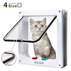 4-way locking smart pet door for cats & small dogs