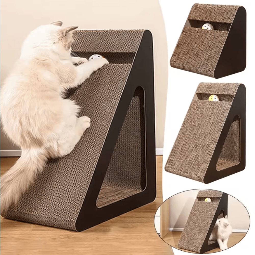 Interactive Cat Scratching Board With Rotating Ball Toy Furniture Protection 0