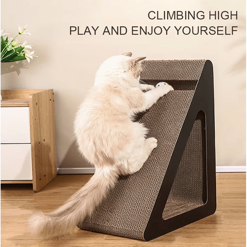 Interactive Cat Scratching Board With Rotating Ball Toy Furniture Protection 1