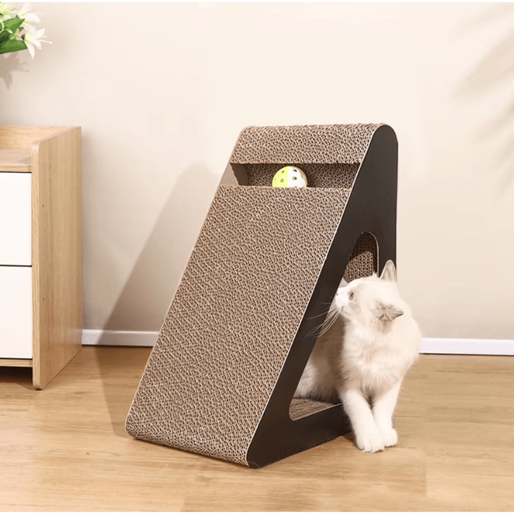 Interactive Cat Scratching Board With Rotating Ball Toy Furniture Protection 2