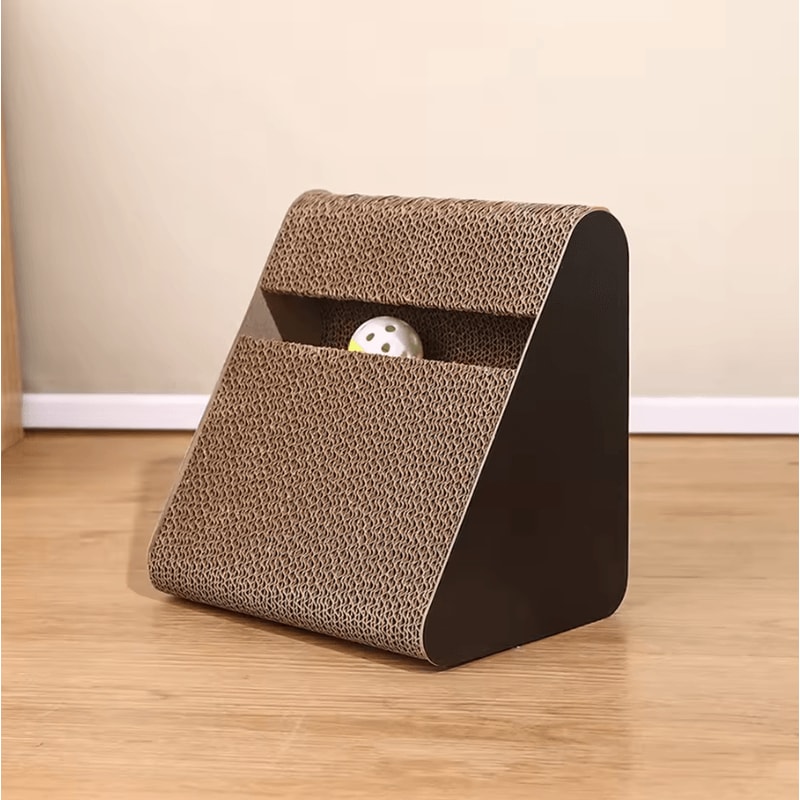 Interactive Cat Scratching Board With Rotating Ball Toy Furniture Protection 3