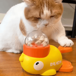 duck treat puzzle slow feeder toy for dogs & cats