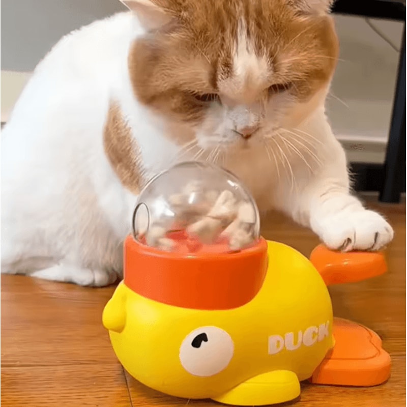 Duck Treat Puzzle Slow Feeder Toy For Dogs Cats 0