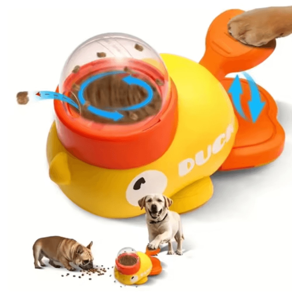 Duck Treat Puzzle Slow Feeder Toy For Dogs Cats 3