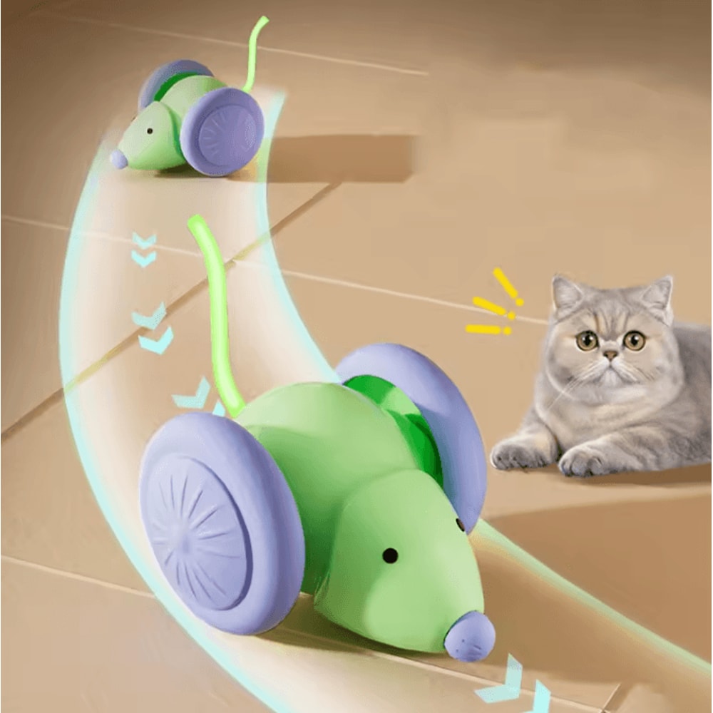 Smart Rechargeable Mouse Car Toy For Indoor Cats 2