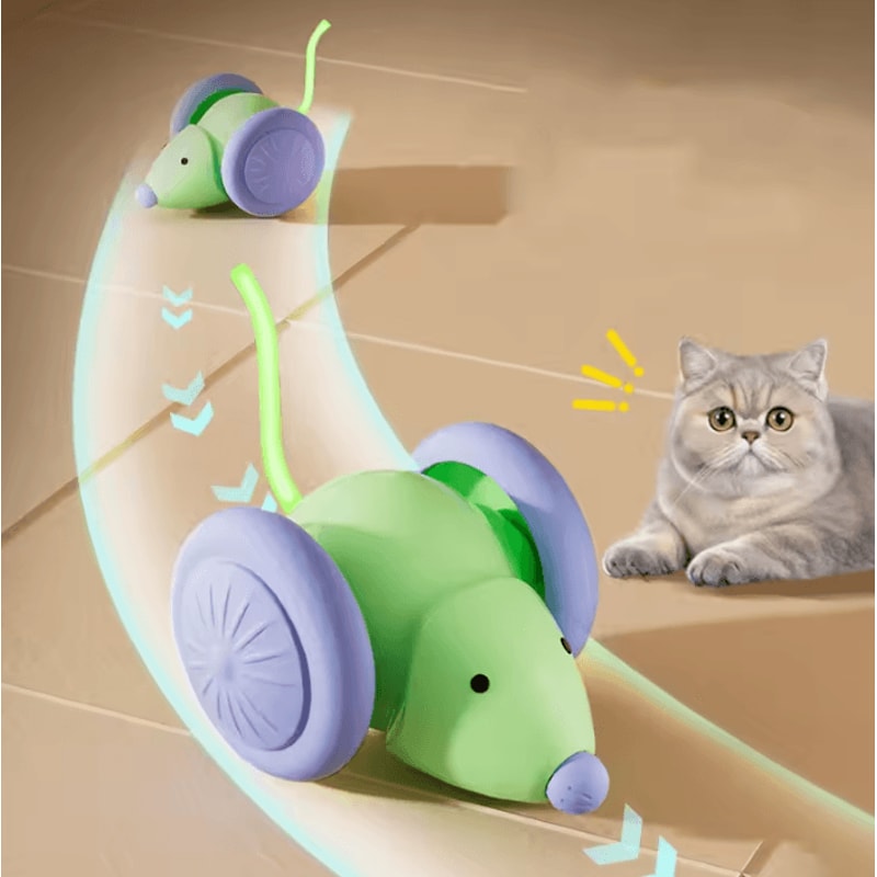 Smart Rechargeable Mouse Car Toy For Indoor Cats 2