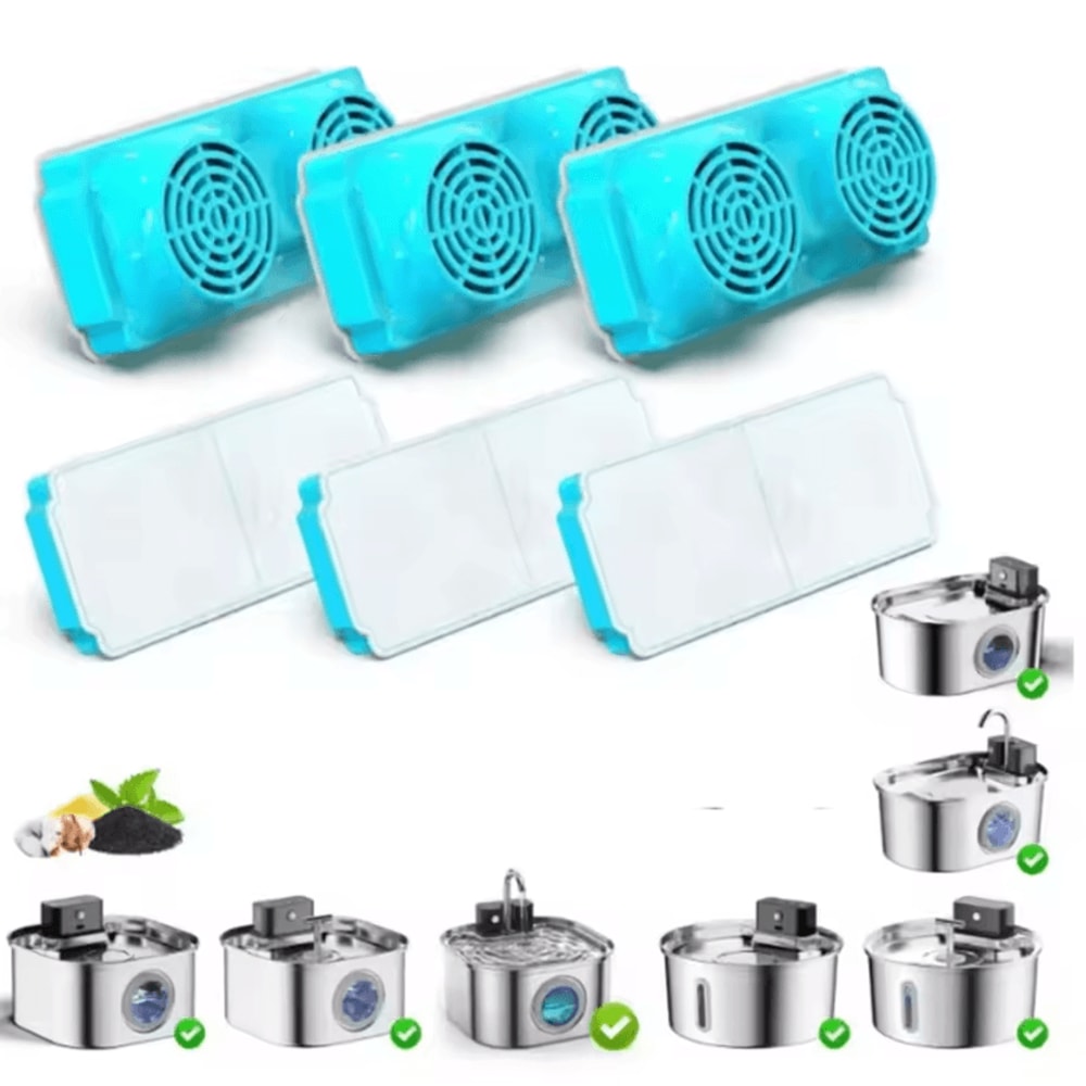 PureFlow Activated Carbon Cat Water Fountain Filter Replacement Pack 0