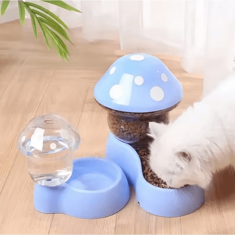 MushroomFlow Automatic Cat Feeder And Water Dispenser 0