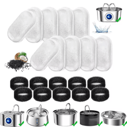 freshflow stainless steel cat water fountain filter replacement pack