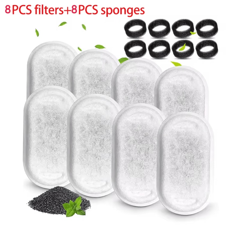 FreshFlow Stainless Steel Cat Water Fountain Filter Replacement Pack 3