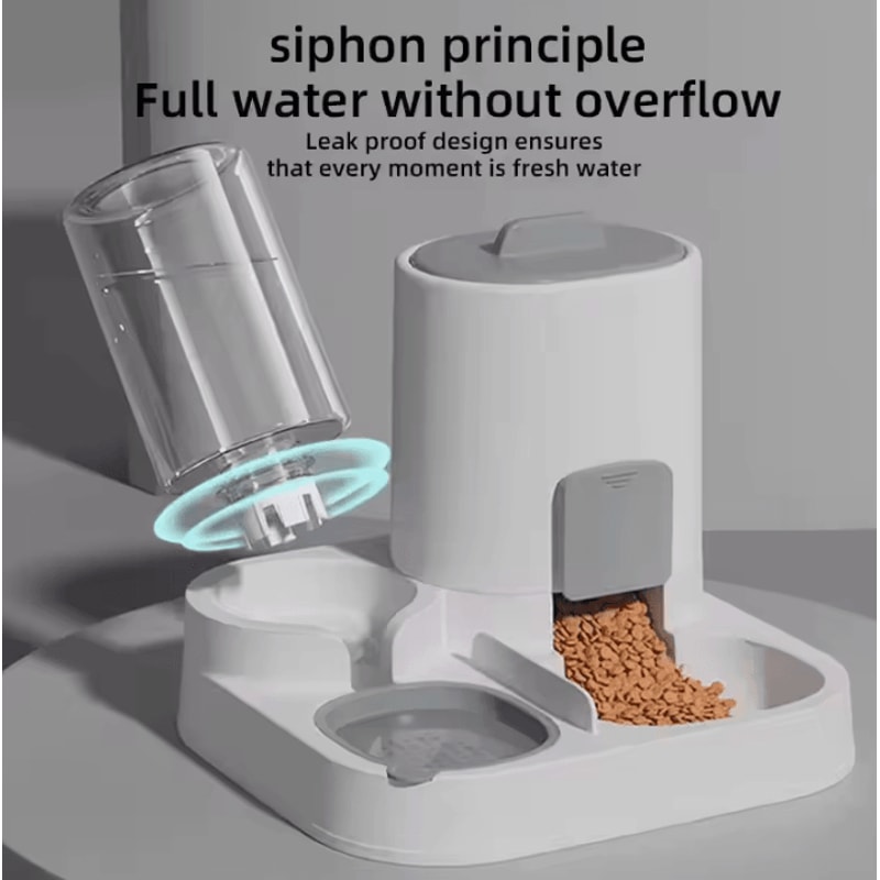 FlowFeast Automatic Pet Feeder And Water Dispenser Combo 1