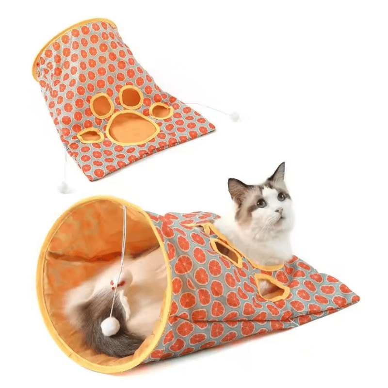 PeekPounce Foldable Interactive Cat Tunnel Toy 4