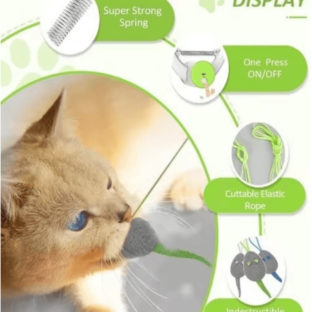 WhiskerBounce Interactive Hanging Cat Toy With Motion Mice 1