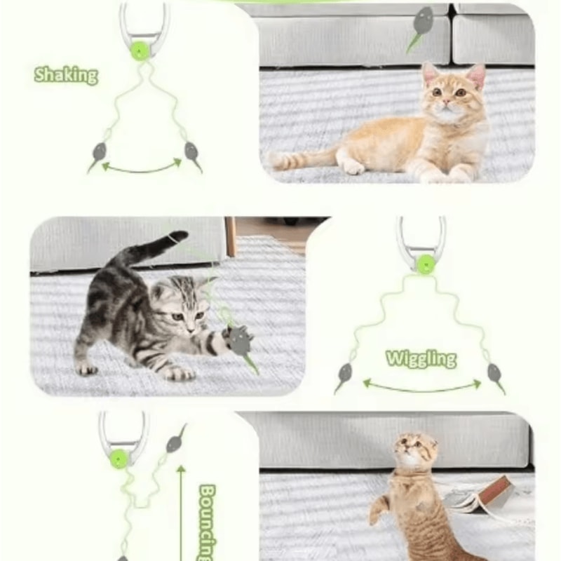 WhiskerBounce Interactive Hanging Cat Toy With Motion Mice 2