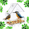 ClearView Acrylic Window Bird Feeder For Backyard Bird Watching 0