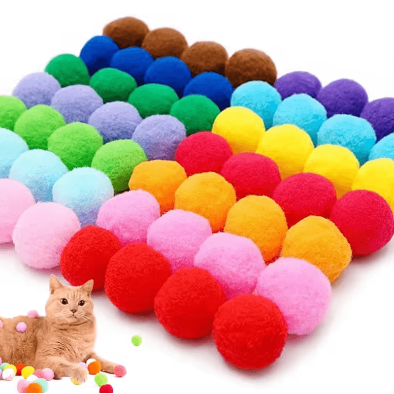 BounceBerry Plush Stretch Ball Cat Toy Set 0