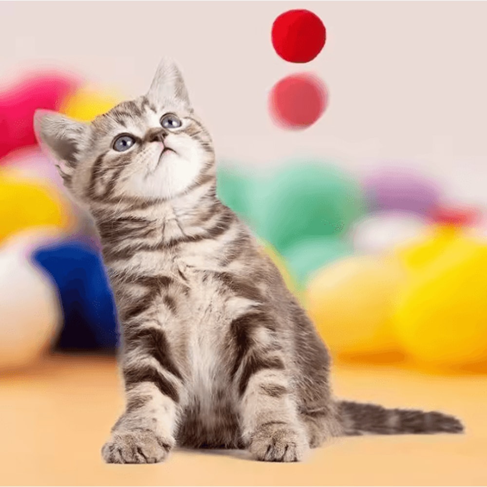 BounceBerry Plush Stretch Ball Cat Toy Set 3