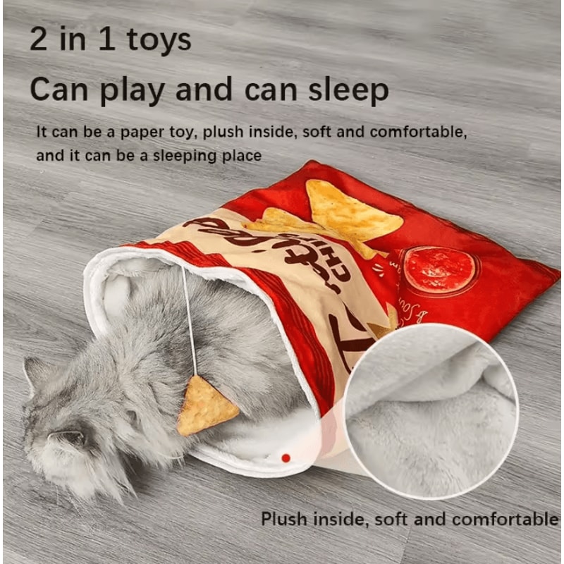 CozyBurrow Collapsible Cat Tunnel With Plush Ball Toy 1