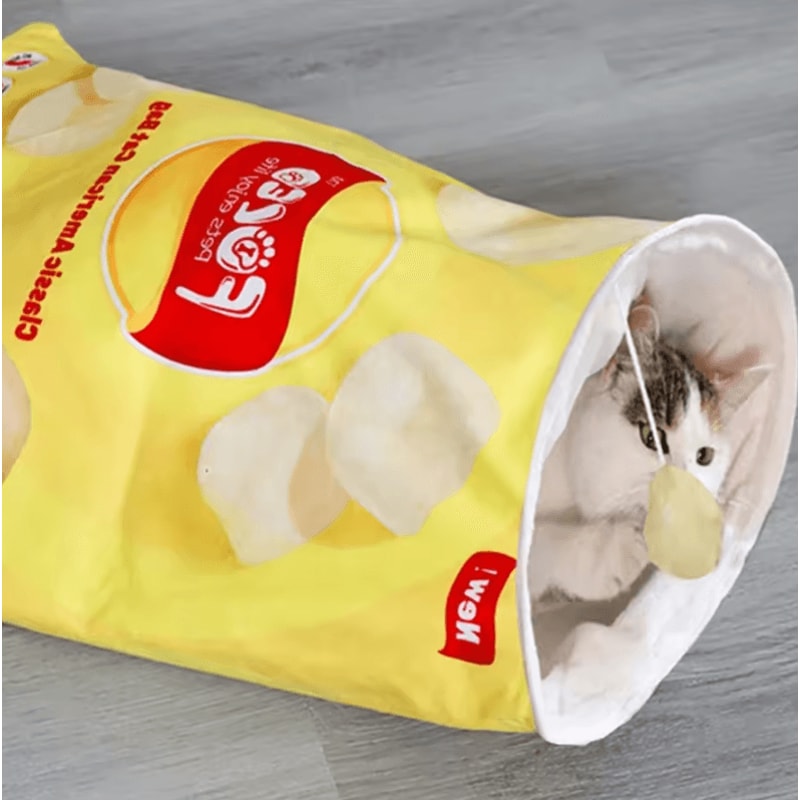 CozyBurrow Collapsible Cat Tunnel With Plush Ball Toy 7