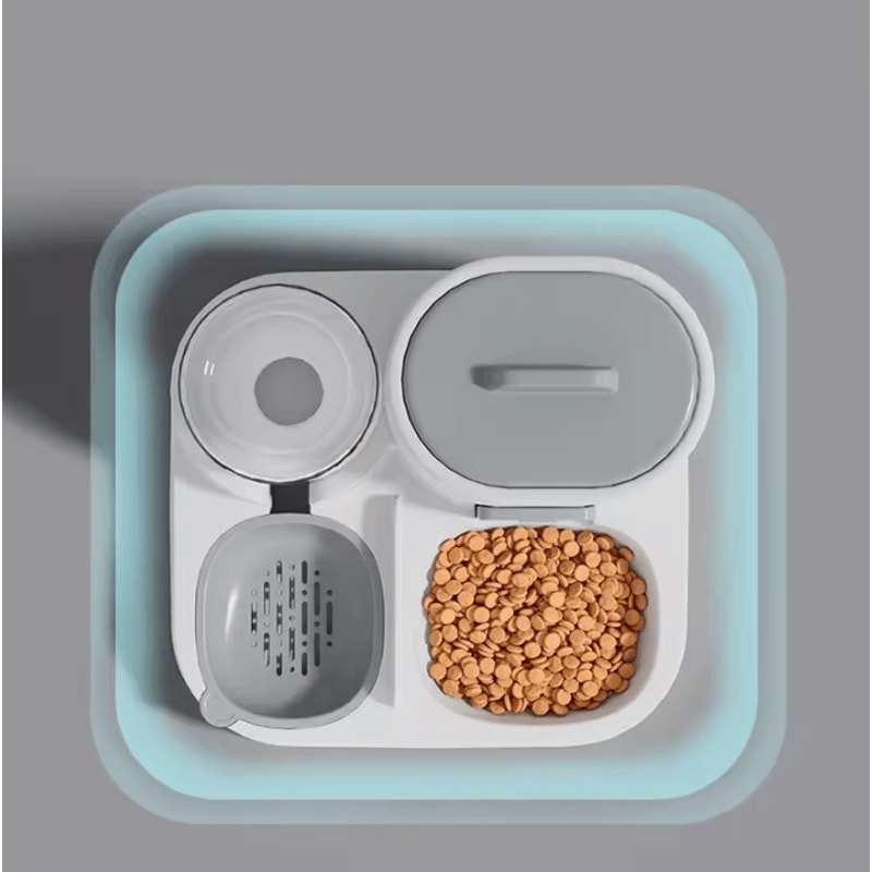AquaServe 2in1 Cat Dog Food Bowl With Automatic Water Dispenser 2
