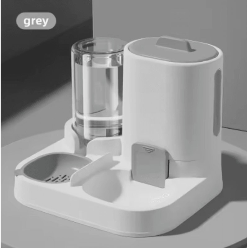 AquaServe 2in1 Cat Dog Food Bowl With Automatic Water Dispenser 3
