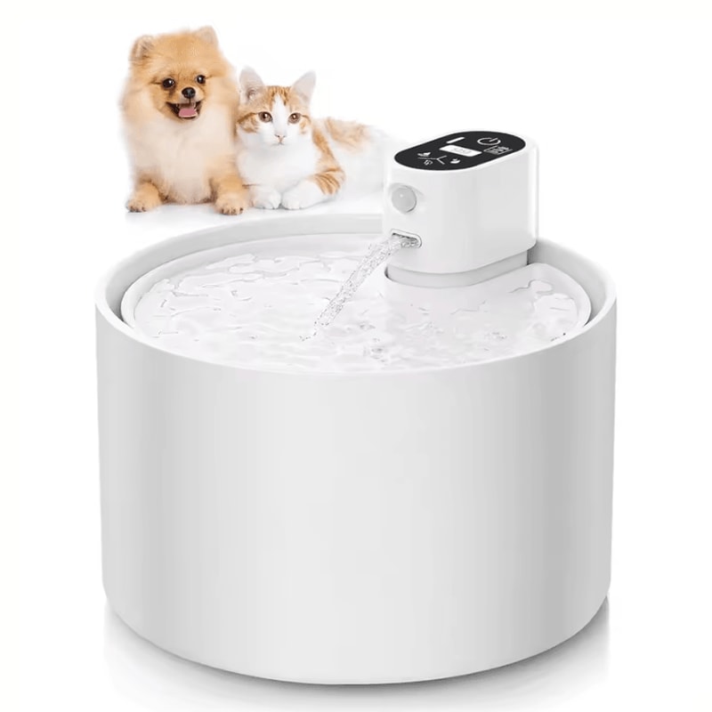 PureTemp Wireless Ceramic Cat Water Fountain 23L 0