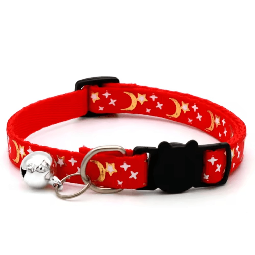 LunaCharm Gold Star Moon Adjustable Pet Collar 9