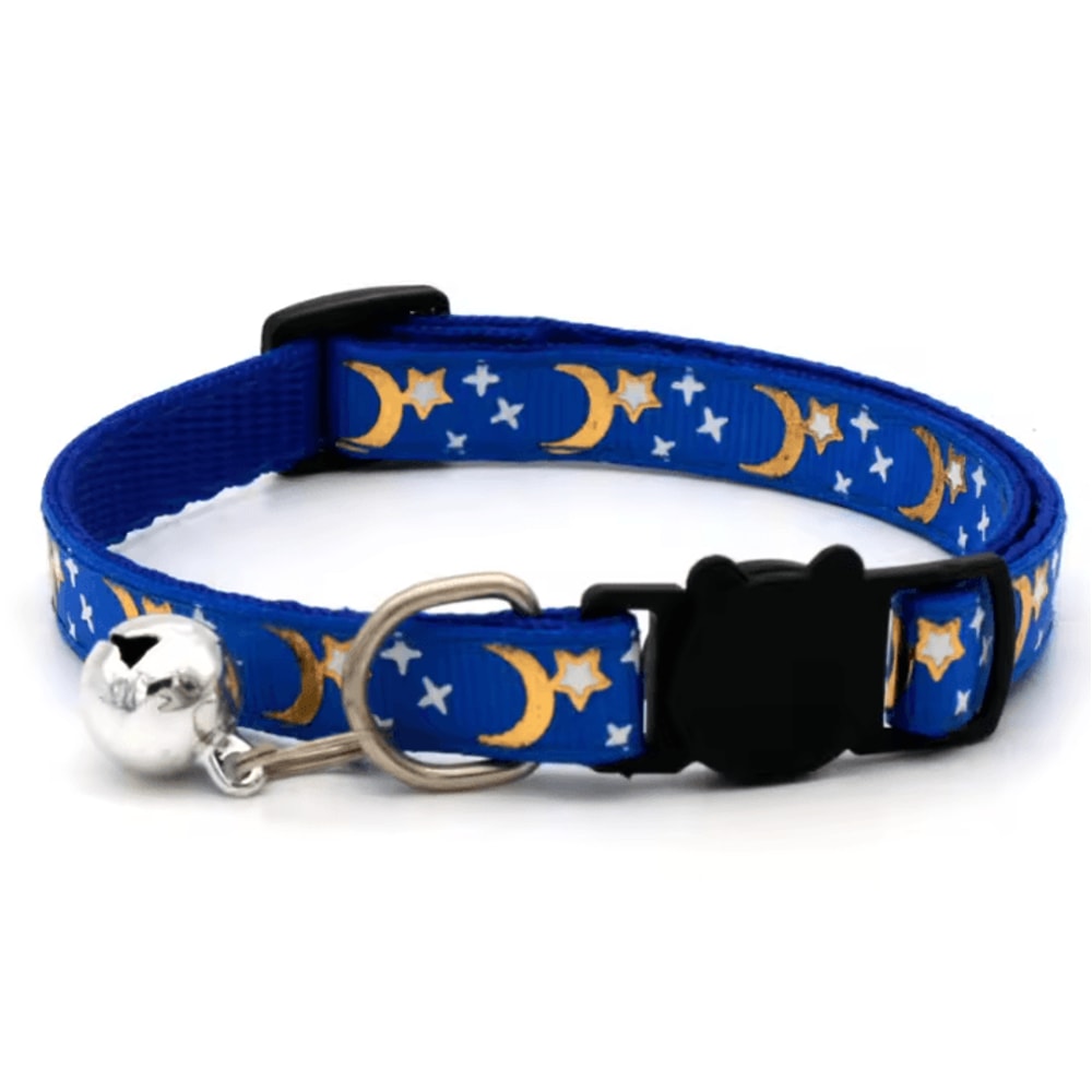 LunaCharm Gold Star Moon Adjustable Pet Collar 4