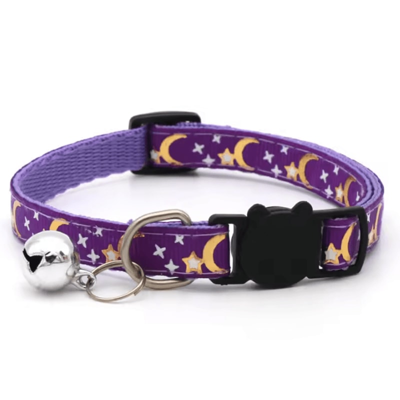 LunaCharm Gold Star Moon Adjustable Pet Collar 5