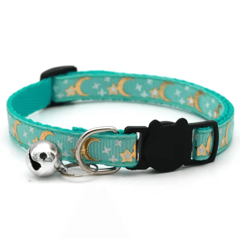 LunaCharm Gold Star Moon Adjustable Pet Collar 6
