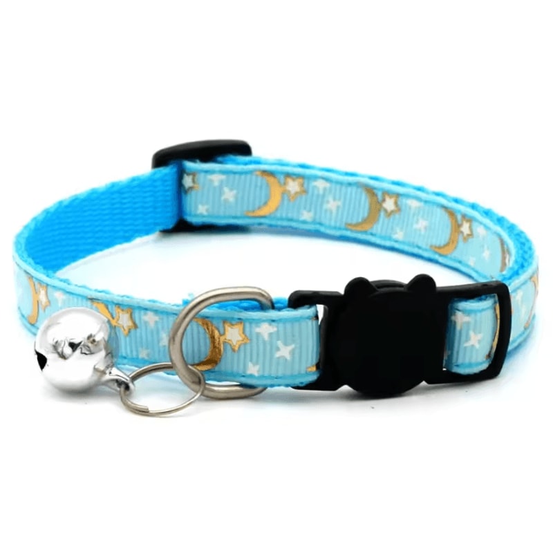 LunaCharm Gold Star Moon Adjustable Pet Collar 8