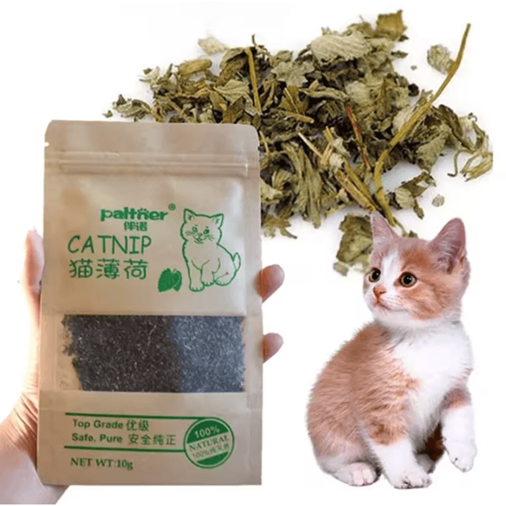 MintMew Organic Catnip Leaves Cat Grass Treats 2