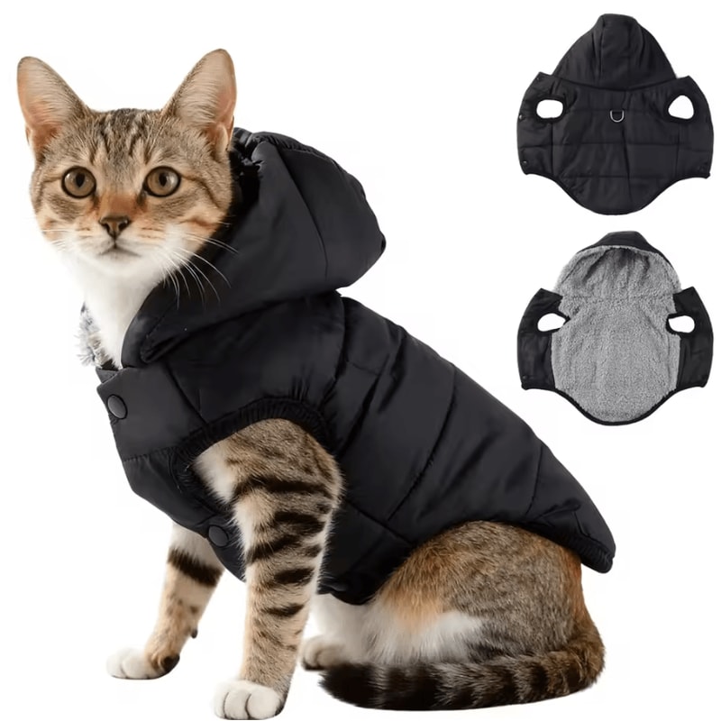 FrostPaws Waterproof Fleece Pet Hoodie With DRing 0