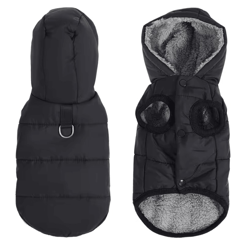 FrostPaws Waterproof Fleece Pet Hoodie With DRing 1