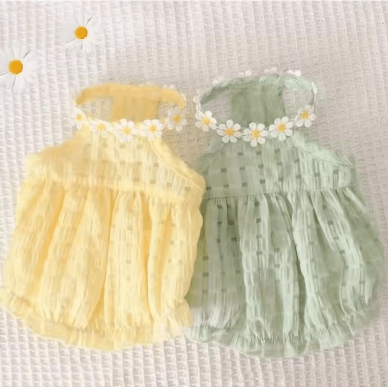 SunBloom Floral Princess Dress For Cats Small Dogs 1