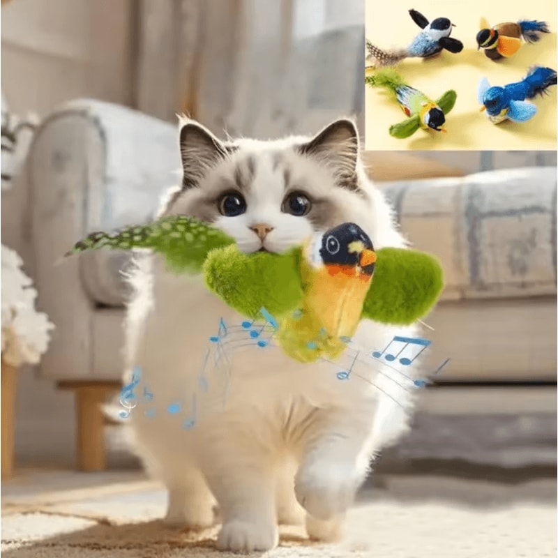 ChirpyBounce Interactive Bird Cat Teaser Toy 1