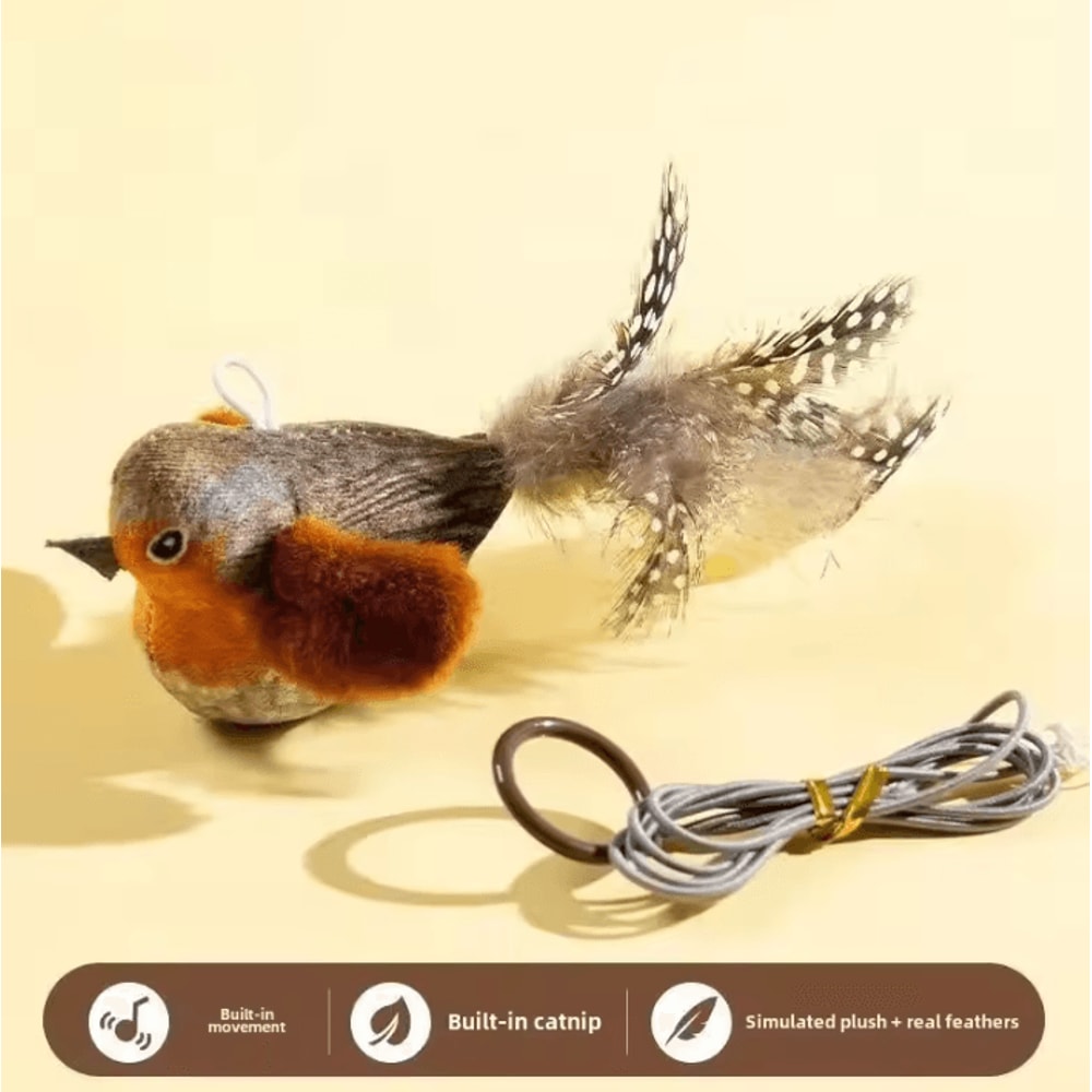 ChirpyBounce Interactive Bird Cat Teaser Toy 4