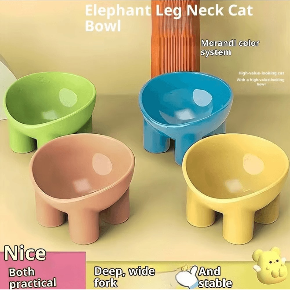 ElevaPaws Modern Raised Cat Dog Bowl With Stand 0