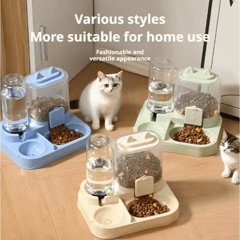 CozyPaws Automatic Cat Feeder Pet Water Dispenser Station 0