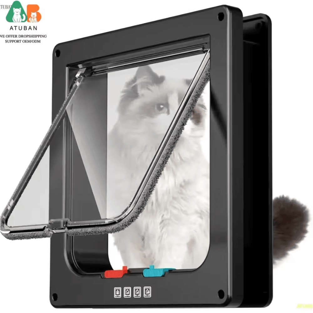 FreePaws Large Cat Door With 4Way Locking System 0