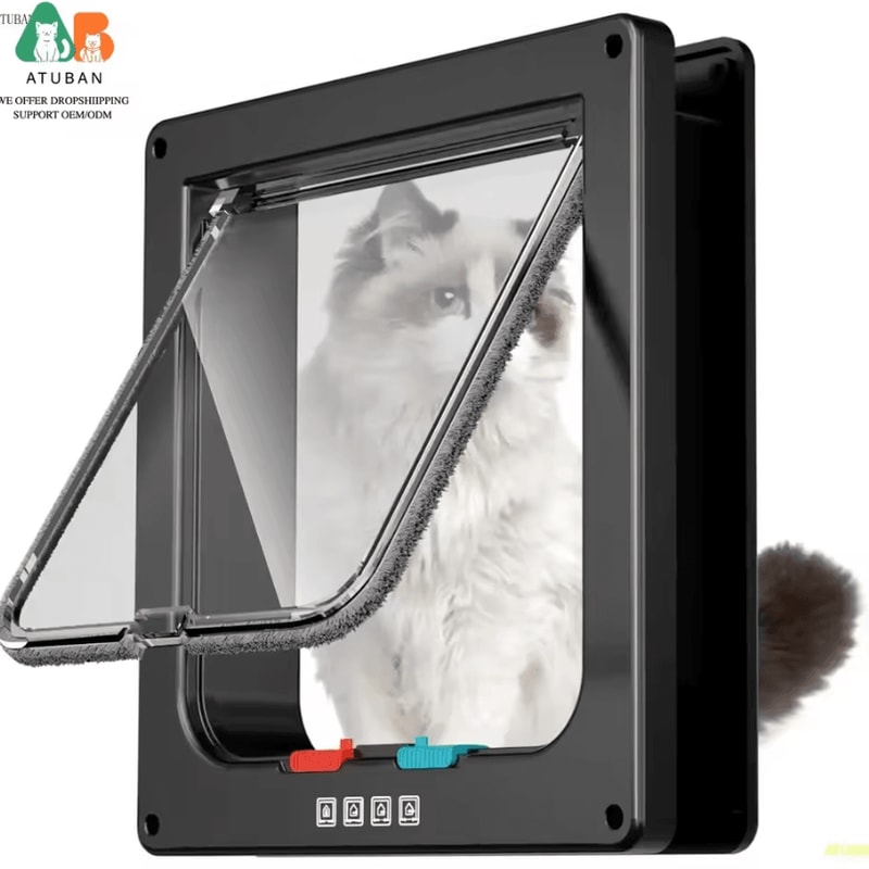 FreePaws Large Cat Door With 4Way Locking System 0