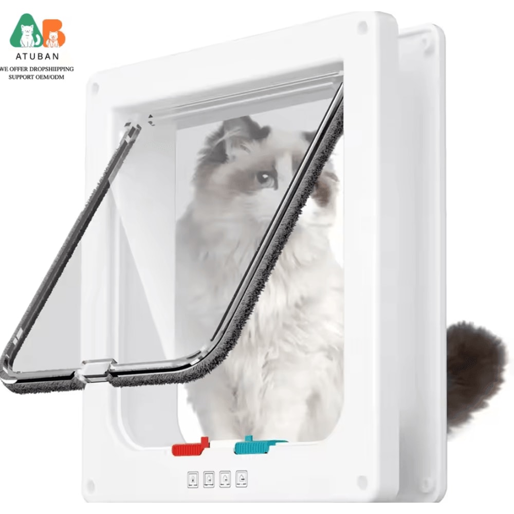 FreePaws Large Cat Door With 4Way Locking System 6